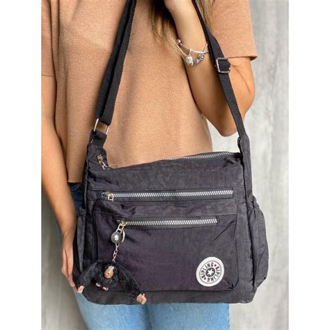 Bolsa Transversal Kipling TALLY Cinzentas .